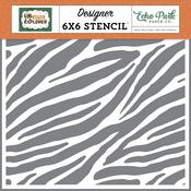 Zebra Stripes Stencil - Little Explorer - Echo Park