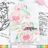 Sketched Sweet Pea Foil Plate - Waffle Flower Crafts