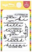 Fluttering By Sentiments Stamp Set - Waffle Flower Crafts