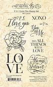 P.S. I Love You 4x6 Stamp Set - Graphic 45