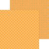 Tangerine Plaid Polka Dot Petite Print Paper - Doodlebug