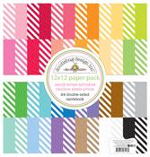 Candy Stripe & Sprinkles 12x12 Petite Prints Paper Pack - Doodlebug