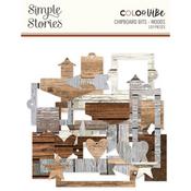Woods Color Vibe Chipboard Bits & Pieces - Simple Stories