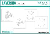 Spring Daisies Layering Stencil - Gina K Designs