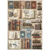 Books Rice Paper - Vintage Library - Stamperia