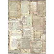 Book Pages Rice Paper - Vintage Library - Stamperia