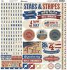 Stars and Stripes 12x12 Sticker Sheet - Reminisce