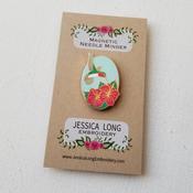 Hummingbird Enamel Needle Minder - Jessica Long Embroidery