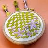 Checkerboard Daisy DIY Beginner Hand Embroidery Craft Kit - M Creative J