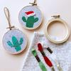 Cactus Holiday Ornament Embroidery Kit - M Creative J