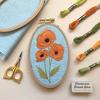 Poppies Intermediate Hand Embroidery Craft Kit - M Creative J