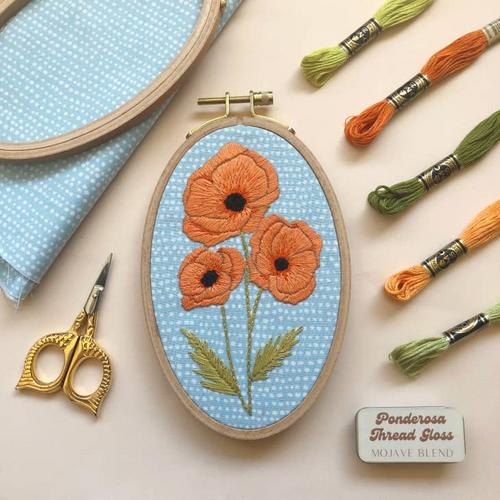 DIY Embroidery Kit Flower Pattern Cross Stitch Needlework With Hoop For  Beginner