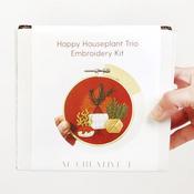 Happy Houseplant Trio Embroidery Kit For Beginners - M Creative J