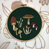 Mushrooms Peel Stick and Stitch Hand Embroidery Designs - M Creative J