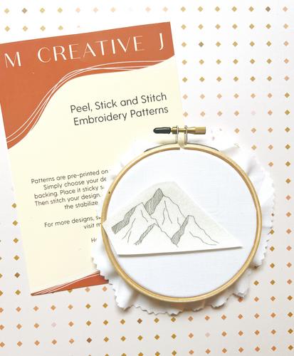 MCreativeJ Holiday Botanicals - Peel Stick and Stitch Hand Embroidery  Patterns
