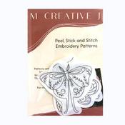 Moths Peel Stick and Stitch Hand Embroidery Patterns - M Creative J