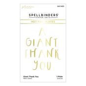Giant Thank You Glimmer Hot Foil Plate - Spellbinders