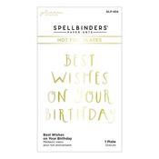 Best Wishes On Your Birthday Glimmer Hot Foil Plate - Spellbinders