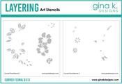 Curved Floral Layering Stencils - Gina K Designs