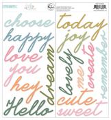 Lovely Blooms Puffy Phrases - Pinkfresh Studio