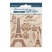 Tour Eiffel Decorative Chips - Create Happiness Oh La La - Stamperia