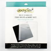 Bee Creative - 6.75x6.75 Square Storage Pockets with Magnets - Honey Bee Stamps