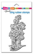 Mini Sweet Rose Jar - Stampendous Cling Stamp