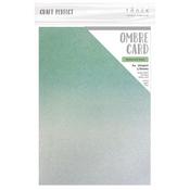 Opalescent Green - Craft Perfect Ombre Glitter Cardstock 8.5"X11"