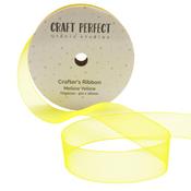 Mellow Yellow - Craft Perfect Organza Ribbon 16mmX5m