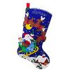 Santa's Sleigh Ride - Bucilla Felt Stocking Applique Kit 18" Long