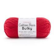 Red - Premier Yarns Cotton Fair Bulky Yarn - Solid