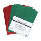 Red & Green Glitter Foam Sheets - Spellbinders