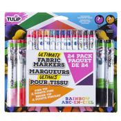 Rainbow - Tulip Ultimate Fabric Brush & Fine Tip Markers 24/Pkg