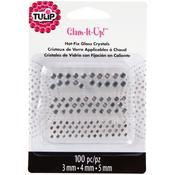 3mm/4mm/5mm - Tulip Glam-It-Up! Hot-Fix Glass Crystals 100/Pkg