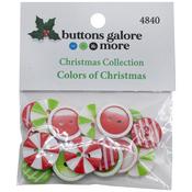 Colors Of Christmas 18/Pkg - Buttons Galore Christmas Themed Buttons