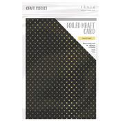 Heart Of Gold - Craft Perfect Foiled Kraft Card A4 5/Pkg