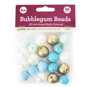 Aqua - CousinDIY Bubblegum Bead 20mm 20/Pkg