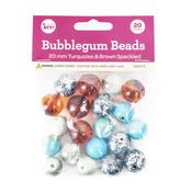 Turquoise Brown Speckled - CousinDIY Bubblegum Bead 20mm 20/Pkg