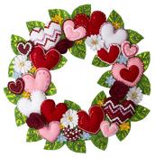 Love In The Air - Bucilla Felt Wreath Applique Kit 16.5" Round
