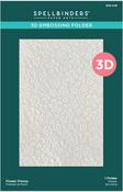 Flower Frenzy -Floral Reflection - Spellbinders 3D Embossing Folder 5.5"x8.5"