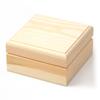 Square - CousinDIY Unfinished Wood Square Trinket Box 3.5"x3.5"x1.8"
