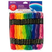 Rainbow - Coats & Clark Craft Thread Jumbo Pack 105/Pkg