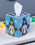 Gnome For The Holidays (7 count) - Mary Maxim Plastic Canvas Tissue Box Kit 5"