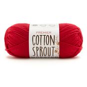 Red - Premier Yarns Cotton Sprout Worsted Solid Yarn