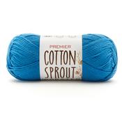 Blue - Premier Yarns Cotton Sprout Worsted Solid Yarn