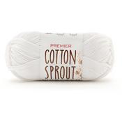 White - Premier Yarns Cotton Sprout Worsted Solid Yarn