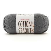 Gray - Premier Yarns Cotton Sprout Worsted Solid Yarn