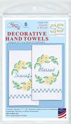 Thankful & Blessed - Jack Dempsey Stamped Decorative Hand Towel Pair 17"X28"