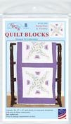 Butterflies & Flowers - Jack Dempsey Stamped White Quilt Blocks 18"X18" 6/Pkg