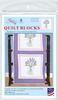 Lavender - Jack Dempsey Stamped White Quilt Blocks 18"X18" 6/Pkg